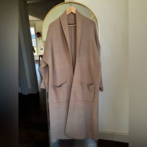 Mango oversized knitted coat with pockets